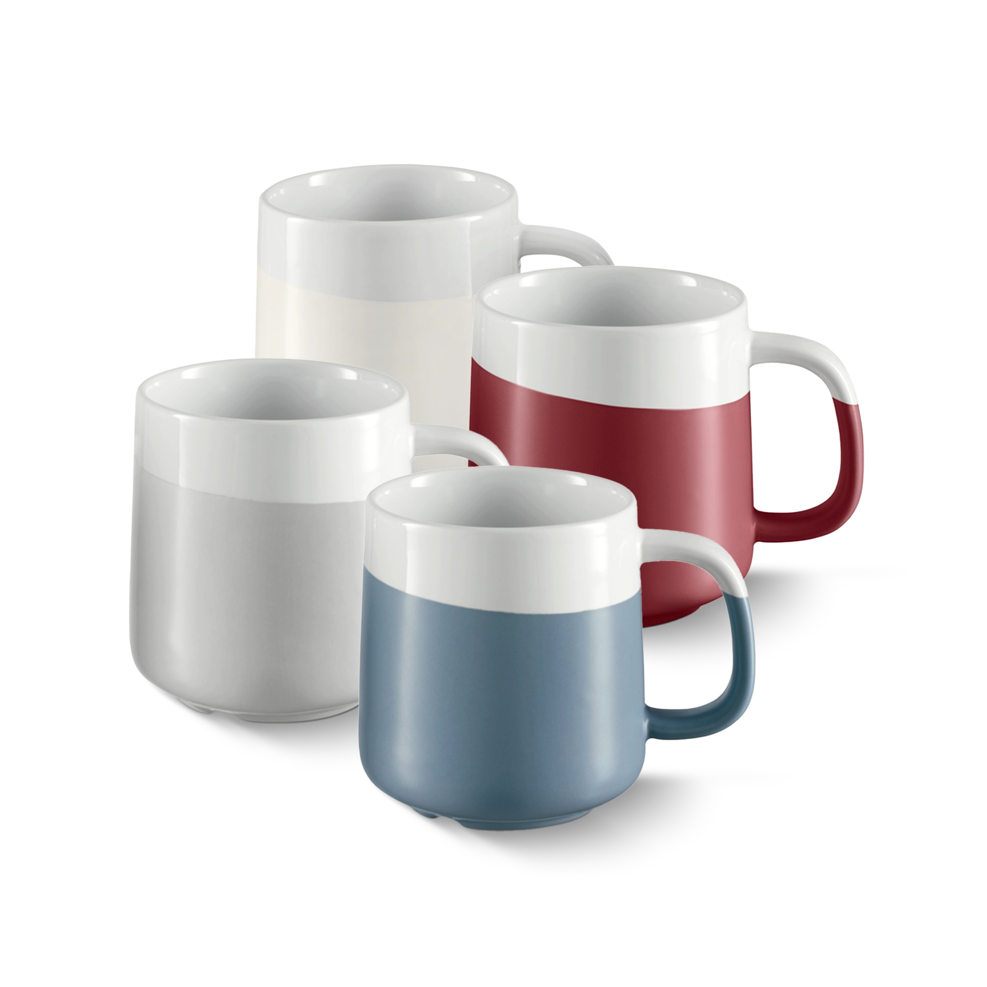 Two-Tone Ceramic Coffee Mugs (Set of 2)