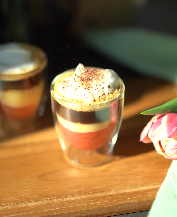 Strawberry Eggnog Coffee - A taste of spring
