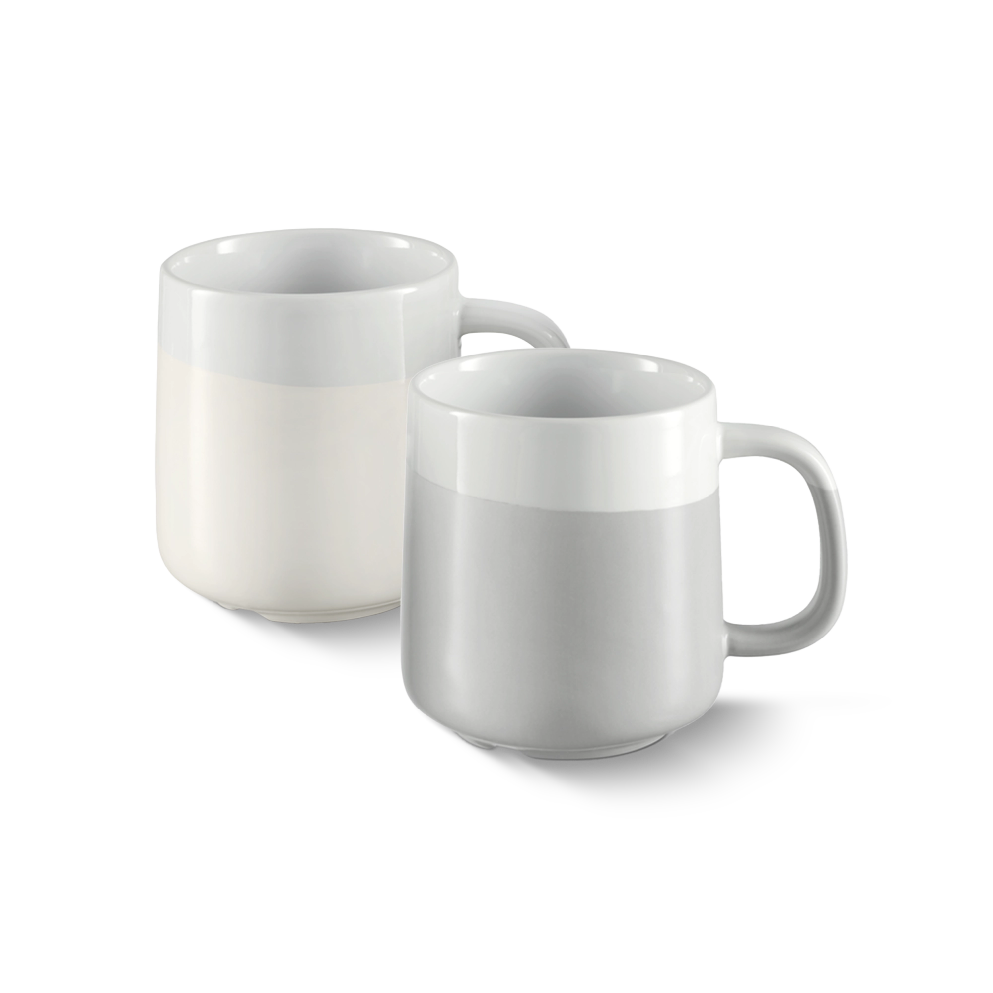 Two-Tone Ceramic Coffee Mugs (Set of 2)