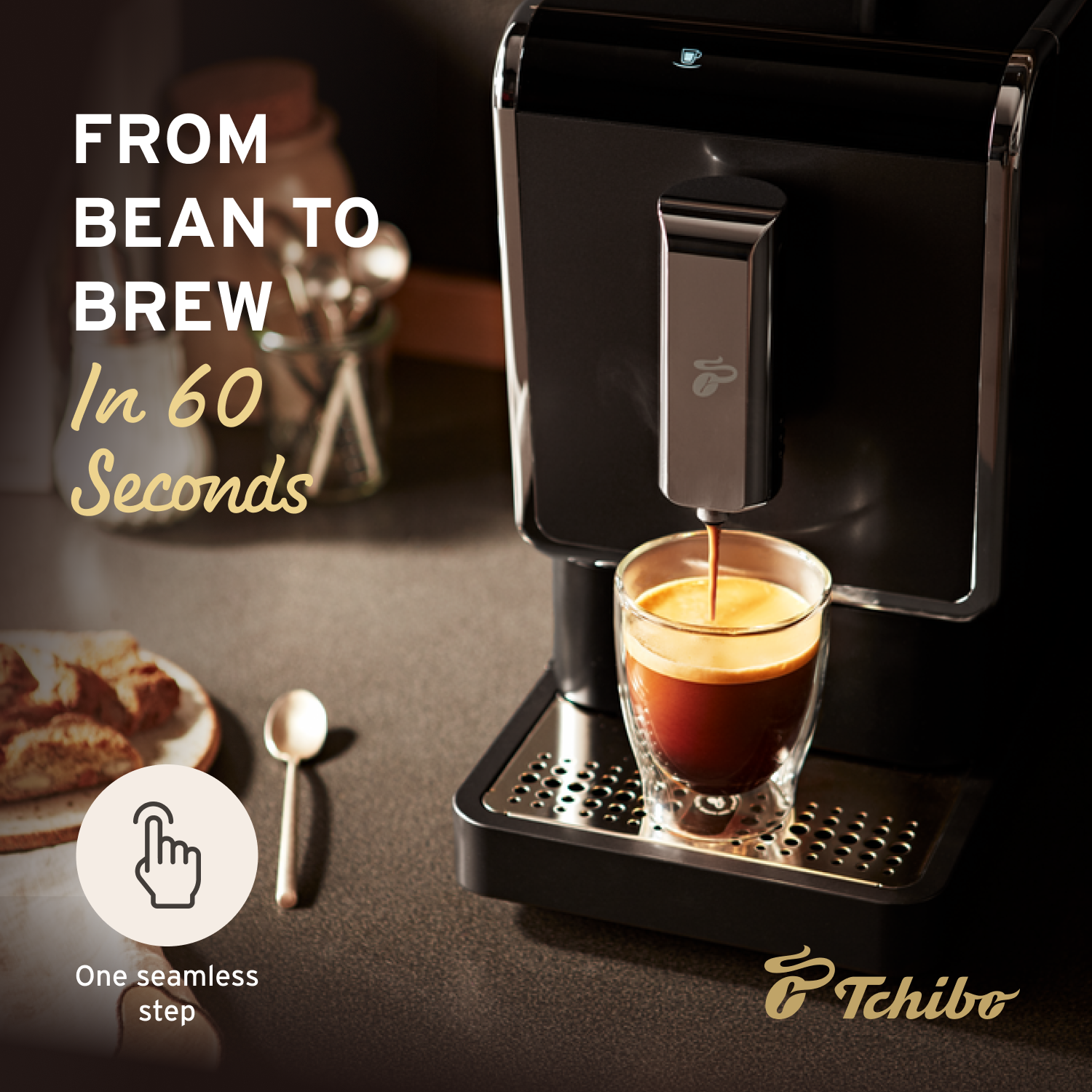 The Tchibo - Coffee & Espresso Machine - Automatic With Grinder